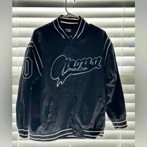 Oversize Varsity black Jacket, Size L